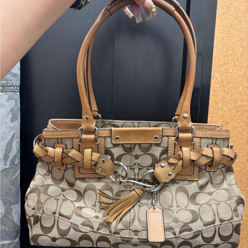 Coach Tan Signature Tote Bag